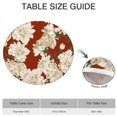 thumbnail image 6 of Round Fitted Tablecloth with Elastic Edges Fits 36"-44" Round Tables Pioneer Colorful Floral Waterproof Table Cover Washable Indoor and Outdoor for Party Kitchen Dinner Banquet Patio Picnic, 6 of 7