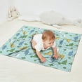 thumbnail image 2 of LightBlue Cartoon Dinosaurs Cacti Pattern Blanket,Comfortable Soft Flannel Throw Blanket,All Season,Warm Lightweight Blankets for Sofa Bed Couch Living Room Chair,30"x40", 2 of 4