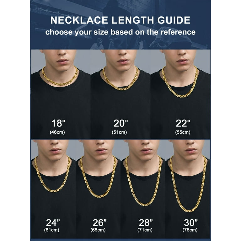 18 Inch 14 Necklace Length ChainsProMax Gold Plated Chunky Choker