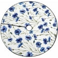 thumbnail image 1 of FMSHPON Flowers Cornflower Xmas Christmas Tree Skirt Stand Mat for Holiday Party Decoration Indoor Outdoor 48 inches, 1 of 3
