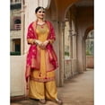 thumbnail image 2 of Ramdan Special Indian Pakistani Designer Stitched Shalwar Kameez Palazzo Suits ( Yellow, 3XL - 48 ), 2 of 5