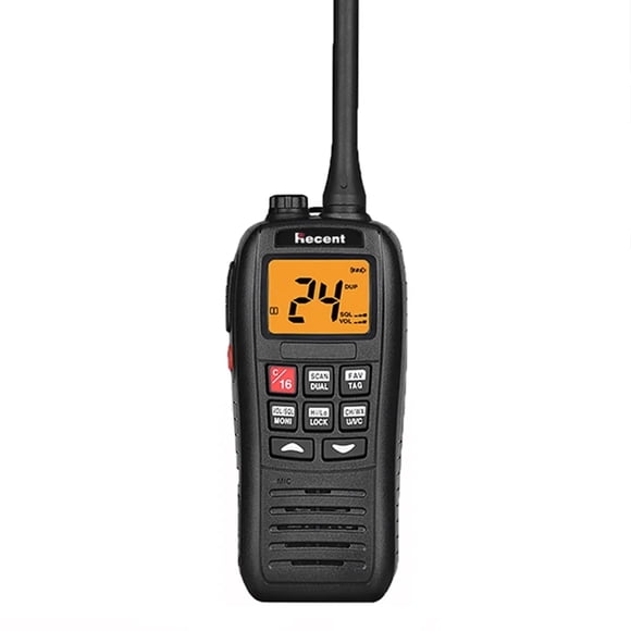 Recent RS-37M Radio Marino Portátil VHF (156.000-161.450 MHz), Flotante, Estación de Radio de Alta Frecuencia para Uso Marítimo