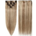 thumbnail image 2 of SEGO Clip in Human Hair Extensions Full Head 100% Real Remy Thick Hair Extensions Silky Straight, 2 of 7