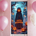 thumbnail image 3 of Spooky Gothic Pumpkin Banner Haunted Halloween Ghost for Holiday Decoration Party Decor Indoor Event, 3 of 5