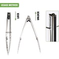 thumbnail image 3 of Small Stainless Steel Serving Tongs Salad Tongs Sliver Color3pcs), 3 of 5