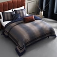 thumbnail image 3 of Bebejan Dark Blue Animal Prints 5 Piece Comforter Set, King, Navy, 100% Cotton Sateen, Reversible, All Season, Cozy Comfort, 3 of 11