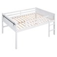 thumbnail image 4 of Wood Full Size Loft Bed with Hanging Clothes Racks, White, 4 of 16