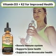 thumbnail image 7 of Vegan Vitamin D3 + K2 (MK-7) Sublingual Liquid Drops with MCT Oil | Helps Support Strong Bones and Healthy Heart, Boost Immune System, 7 of 7