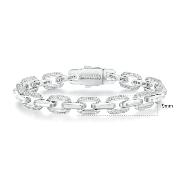 Leander 1/4 Cttw Wave Link Diamond Tennis Bracelet for Women in 925 Sterling Silver Color I-J/Clarity I2-I3