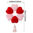 thumbnail image 3 of Valentine's Day Tree Topper Red Pink Heart Tree Topper 11.8 Inch Large Plush Heart Treetop Ornament Decorations for Valentines Galentines Day Wedding Holiday Birthday Home Gift Decor, 3 of 6