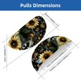 thumbnail image 2 of PhooArto 6 Pcs Cup Drawer Pulls, Sunflowers Raccoons Pattern Shell Shape Handles Cabinet Knobs for Dresser Cupboard Closet Wardrobe with Screws, 2 of 7