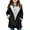 Black, variant on Winter Coats for Girl Warm Fleece Jackets Button Down Sherpa Hooded Parka Peacoat Purple 8 Years
