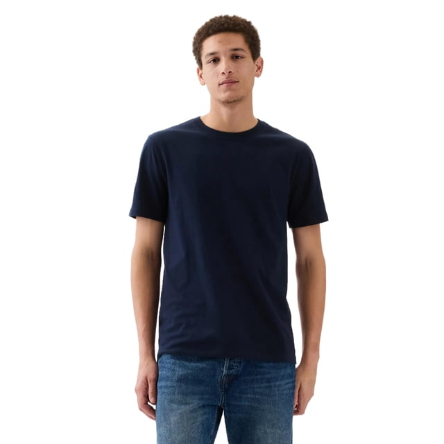 Gap - Playera de Cuello Redondo Suave para Hombre, Tapiz Azul Marino, M