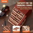 thumbnail image 2 of VEVOR Cigar Humidor Cabinet, Handmade Spanish Cedar Wood Cigar Humidor for 50-100 Cigars, Glass Cigar Desktop Storage Case with Digital Humidifier, Hygrometer and Shelves, Great Gift for Men, 2 of 9