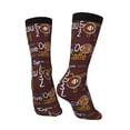thumbnail image 5 of Uemuo A Cup Of Black Coffee On A Saucer Pattern Women's Crew Socks, Soft Durable Breathable Moisture-Wicking with Odor Control Cotton socks, 5 of 9