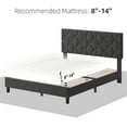 thumbnail image 3 of EastVita Queen Size Platform Bed Frame with Upholstered Adjustable Headboard,Fabric Bed Frame,Light Grey (YS188-6), 3 of 8