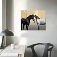 thumbnail image 3 of COMIO Ranch Horse Canvas Wall Art: Black and White Equines Friendly Painting Lovely Wild Animal Head Prints Country Wildlife Portrait Picture Modern Horizontal Steeds Artwork for Bedroom Office, 3 of 4