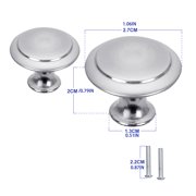 Dazone Cabinet Door Knobs, 40 Pack Stainless Steel Cabinet Knobs Door Handles Cupboard Drawer Kitchen Hardware Pulls With Screws, Round Pull Knobs Silver