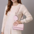 thumbnail image 4 of Small Solid Color Shoulder Bag for Women Zipper Crossbody Bags PU Leather Satchel with Detachable Coin Pouch for Daily Use Commuting Shopping, 4 of 8