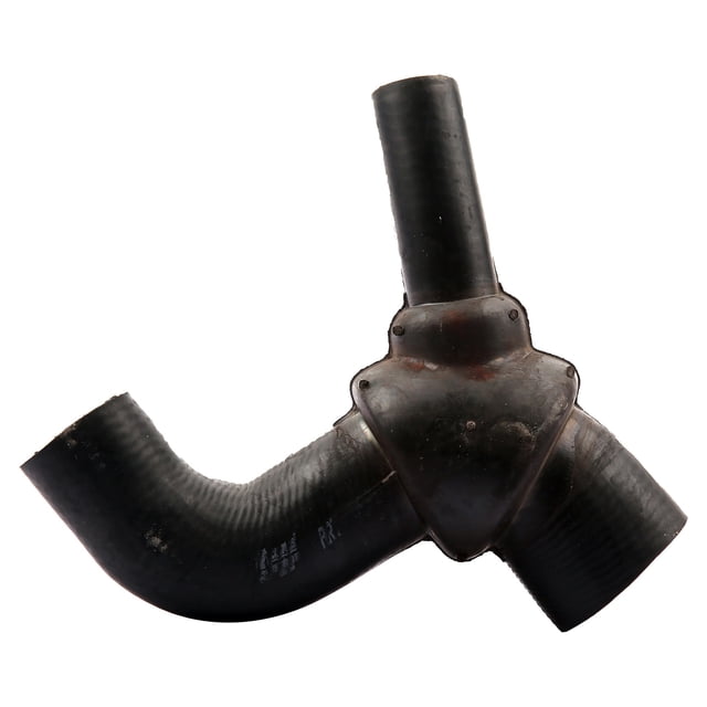 manguera de radiador inferior keep on green meriva 2004 al 2008 chevrolet l4 1.8l Producto Nuevo, vista frontal centrada de manguera inferior tipo Y para radiador; tubos curvados y dos salidas laterales unidas por unión triangular visible, material EPDM negro con textura acanalada. Número de parte 355372-6609471, pieza única.
