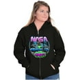 thumbnail image 3 of Airbrushed Space NASA Comin in Hot Unisex Plus Size Zip Hoodie Brisco Brands 5X, 3 of 5