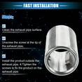 thumbnail image 7 of Unique Bargains 2 Pcs Car Exhaust Tip Tail Pipe Compatible for BMW 328i 325i 2007-2010, Anti-Corrosion 2.69 Inch Inlet 2.76 Inch Outlet 3.94 Inch Length Silver Tone, 7 of 7