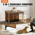 thumbnail image 2 of VEVOR Wooden Brown Dog Crate Furniture with Double Doors 38.6*25.6*26.8inch, 2 of 5