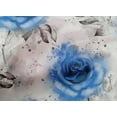 thumbnail image 4 of oneOone Cotton Cambric Medium Blue Fabric Leaves & Rose Watercolor Dress Material Fabric Print Fabric By The Yard 56 Inch Wide, 4 of 4