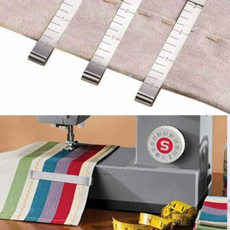 20x Hemming Clip Measuring Clip 3inch Calibration Tool Durable Seam Diagonal  Seam Tape for Quilting Supplies Machine Work DIY Basting Pants 