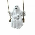 thumbnail image 7 of LAMIRO Halloween Ghost Dog Statue, Halloween Ghost Walking Dog Statue Decor, Spooky Ghost Dog Halloween Figurine, Halloween Cute Swing Ghost with Dog Hanging Decorations, 7 of 7