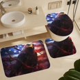 thumbnail image 6 of Animal Guardian America Bathroom Sets with Shower Curtain And Rugs, Incl with 12 Hooks，Toilet Lid Oval Rug, 6 of 8