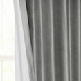 thumbnail image 6 of Half Price Drapes Storm Grey French Pleat Faux Silk Blackout Curtains for Bedroom(1 Panel),50WX 96L, 6 of 11
