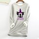 thumbnail image 1 of ICHUANYI liquidación mujer sudadera de lana gruesa manga larga estampado terciopelo cálido cuello redondo ropa interior Tops ICHUANYI WER202308174817, 1 of 3