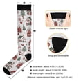 thumbnail image 3 of FORMRS Womens Knee High Socks Casual Long Thick Travel Daily Wear, 1 Pair, Red Nordic Christmas, 3 of 6