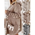 thumbnail image 4 of Cárdigan de mujer, cárdigan largo, sudadera con capucha, holgado, cálido, otoño, chaqueta de invierno, abrigo con capucha, 4 of 5