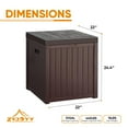thumbnail image 2 of ZYJOYY 51 Gallon Resin Deck Box, Outdoor Storage Box Waterproof for Patio, Garden, Pool, and Deck, Storage Solution for Cushions, Tools, Delivery Packages, Brown, 2 of 9
