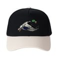 thumbnail image 6 of Mallard Duck Letter Embroidered Color Block Trucker Hat Unisex Adjustable Cotton Breathable Fashion Cap for Travel Daily Wear, 6 of 10