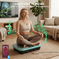 thumbnail image 6 of Vibration Plate Exercise Machine, Vibrating Plates for Weight Loss and Lymphatic Drainage, 400lbs Shake Plate Whole Body Workout Platform for Home Fitness Fat Burner Gifts, Green, 6 of 8