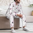 thumbnail image 6 of KLL Cute Poodle Dog Sleepwear Mens Flannel Pajamas,Long Cotton Pj Set, 6 of 7