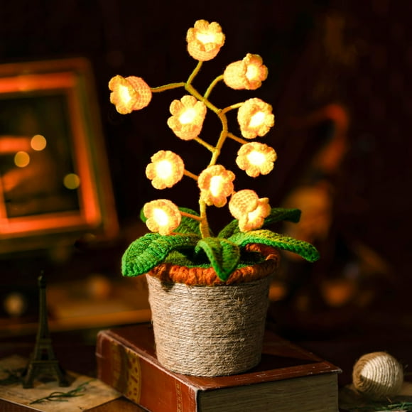 Lámpara de noche de ganchillo ANZRLE Lily of The Valley con luz nocturna