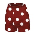 thumbnail image 3 of Women's Workout Shorts Polka Dot Print Elastic High Waist Short Leggings Yoga Shorts Loungewear Shorts Comfy Soft Short Pants Red,XL, 3 of 6