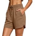 thumbnail image 3 of Women's Gym Athletic Shorts Summer Comfy Cotton Lounge Casual Sweat Shorts with Pockets, XL, 3 of 7