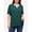 Dark Green, variant on 2025 Summer Women's Plus Size Tops Short Sleeve Eyelet Cross Rope Hollow V-Neck Elegant Blouses,1X/2X/3X/4X