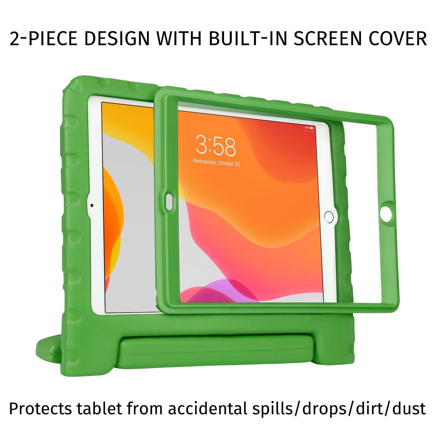 HDE iPad 8th Generation Case for Kids with Built-in Screen Protector, Shock Proof iPad Cover 7th Generation 10.2, iPad 10.2 Kids Case with Handle Stand for 7th/8th Generation Apple iPad