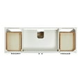thumbnail image 5 of Ariel Kelly 60 Inch Single Rectangle Sink Bathroom Vanity With Carrara White Quartz Countertop 1.5 Inch Edge In White, 5 of 12