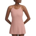 thumbnail image 1 of KUACUA Women's Sleeveless Workout Dress, Built-in Bra & Shorts with Pockets, Athletic Dress for Golf Sportwear Tennis Dress Light Pink, 1 of 5