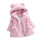 thumbnail image 1 of Abrigo con capucha de piel sintética esponjosa para niña, chaqueta polar, prendas de vestir cálidas de invierno, 1 of 4