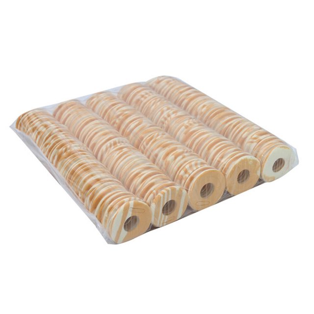 MasteelfCA 100pcs Fishing Line Bobbin Spools Round Shape Fishing Line Reels Fishing Tackle (Wood Print)