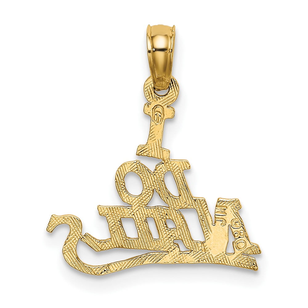 Finest Gold 10K I Do Nails Charm