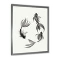 thumbnail image 2 of Designart 'Black and White Vintage Fish III' Nautical & Coastal Framed Art Print, 2 of 4
